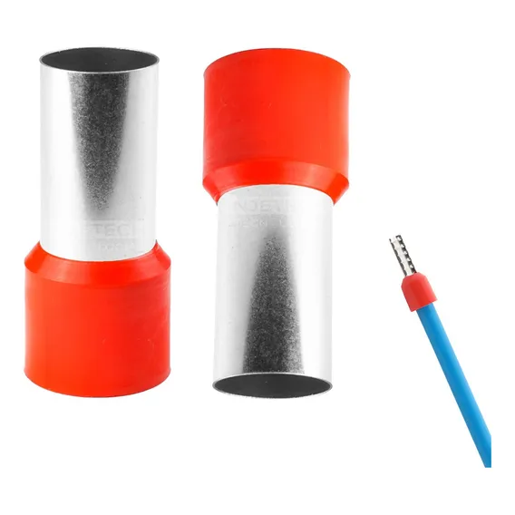 Terminal Conector Tubular Ilhós Pré Isolados 95mm - 5pçs Foto 1
