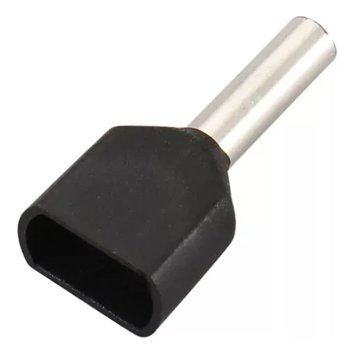Terminal Duplo Ilhós 1,5mm - (100 Peças) Preto - Crimper Foto 1