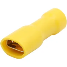 Terminal Fêmea Amarelo Total Isolado Kit C/ 100pçs Foto  mini 1