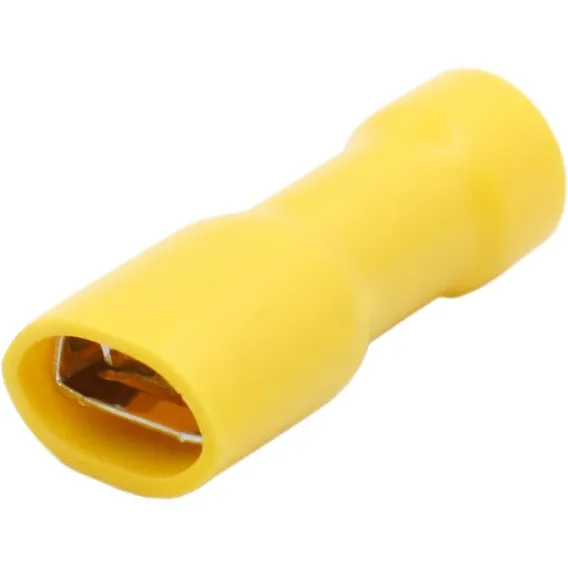 Terminal Fêmea Amarelo Total Isolado Kit C/ 100pçs Foto 1