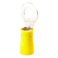 Terminal Olhal Pré Isolado Amarelo 4 A 6mm - M6 - 100 Peças Foto mini 2