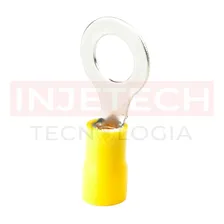 Terminal Olhal Pré Isolado Amarelo 4mm À 6mm- M8 - 100 Peças Foto mini 2