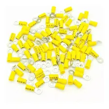 Terminal Olhal Pré Isolado Amarelo 4mm À 6mm 100 Peças Foto mini 1
