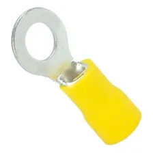 Terminal Olhal Pré Isolado Amarelo 4mm À 6mm 100 Peças Foto mini 3