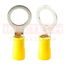 Terminal Olhal Pré Isolado Amarelo 4mm À 6mm / M10- 100 Pçs Foto mini  3