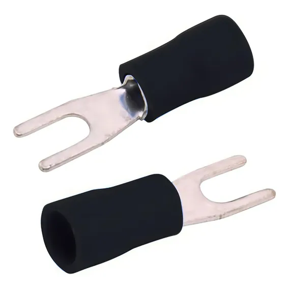 Terminal Pre-isol Garfo Sv 3,5-4 Preto 14-12 - Kit C/100 Uni Foto 1