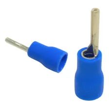 Terminal Tipo Pino Agulha Isolado Azul 2,5mm C/ 100pçs Foto mini 1