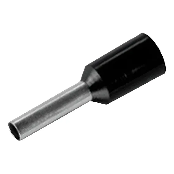 Terminal Tubular Ilhós Ct3607 1,5mm Pt Crimper C/100pçs Cor Preto Foto 1
