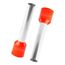 Terminal Tubular Tipo Ilhós Isolado 10mm Longo 100pçs Foto mini 1