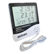 Termo Higrômetro Com Sensor Externo E Certificado Calibração Foto mini 3