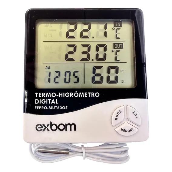 Termo Higrômetro Com Sensor Externo E Certificado Calibração Foto 1