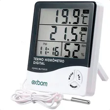 Termo-higr么metro Digital Com Sensor Externo E Rel贸gio - Ak28 Foto mini 4