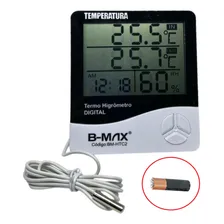 Termo-higrômetro Digital Máxima MÃnima Geladeira Com Sensor Foto mini 1