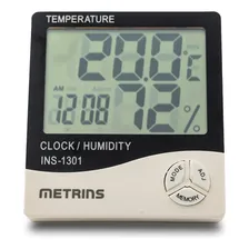 Termo - Higrômetro Digital Com Relógio Foto  mini 1