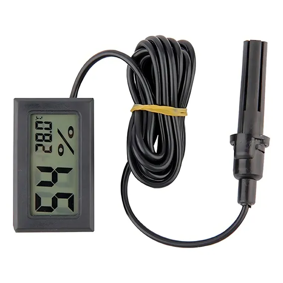 Termo-higrômetro Digital Umidade Chocadeira Sensor Externo Foto 1
