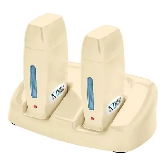 Termocera Base Dupla Bege + 2 Aquecedores de Cera Rollon Depilação Cor Bege 110v/220v Foto 1