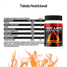 Termogênico Pro Lipo Abdomen 120cp Pro Healthy Laboratórios Sem sabor Foto mini  2