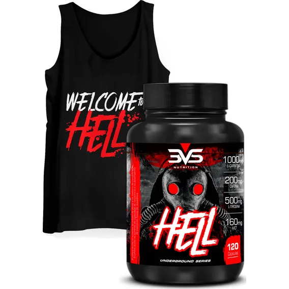 TermogĂȘnico Hell Extra Forte 120 CĂĄpsulas y Regata Hell Sabor Caps Foto 1