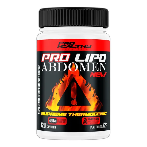 Termogênico Pro Lipo Abdomen 120cp Pro Healthy Laboratórios Sem sabor Foto 1