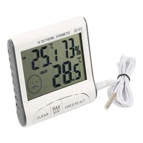 Termohigrometro Digital Com Sensor Temperatura Max E Min Foto 1