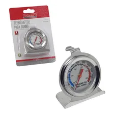 Termômetro Analógico Forno 300° Alta Qualidade Inox Com Base Foto  mini 1