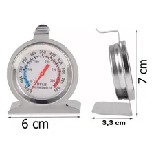 Termômetro Analógico Forno 300° Alta Qualidade Inox Com Base Foto mini 4