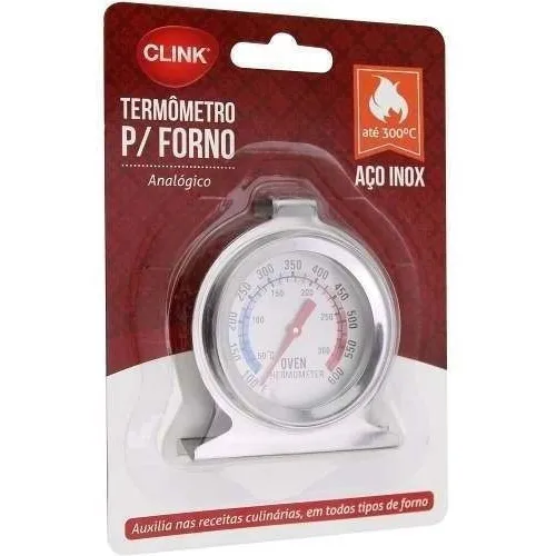 Termometro De Forno 300° Analógico Culinario Inox Até 60 Min Foto 1