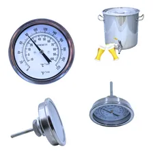 Termometro De Rosca 1/2'' Para Panela Cervejeira Aço Inox Foto mini 1