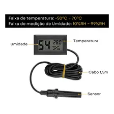Termômetro Higrômetro Digital Termo-higrômetro Chocadeira Foto mini  2