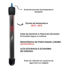 Termostato Aquecedor Para Aquario 100w Warmer X-5 Ocean Tech PotĂȘncia 100 W 127V Foto mini 2