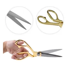 Tesoura Aço Inoxidável Costura Profissional Cor:dourado Foto mini 4