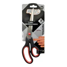 Tesoura Brw De Aço Inox Cabo Emborrachado 25cm Ref Te2502 Foto  mini 1