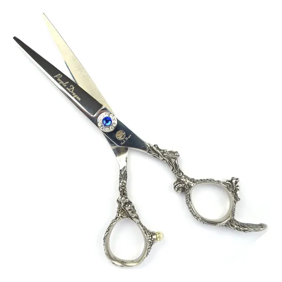 Tesoura Cabeleireiro Barbeiro Profissional 5.5 Fio Navalha Cor Prata Foto 1