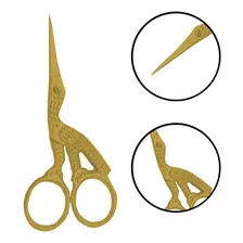 Tesoura Cegonha Premax 9cm Ouro Fosco V71250312sw Foto  mini 1