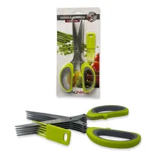 Tesoura Com 5 Lâminas Aço Inox Para Picar Temperos E Ervas Foto mini 2