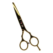 Tesoura Corte Cabelo Fio Navalha Profissional Obopekal Cor Dourada Foto  mini 1