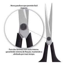Tesoura Corte De Cabelo Mundial Grande Com Descanso Barbeiro Foto mini 4
