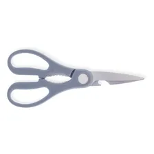 Tesoura Cozinha Multifuncional Culinária Peixes Aves Ervas Cor Tesoura Inox Cinza Foto mini 1