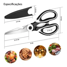Tesoura Cozinha Multifuncional Para Cortar Frango Carne Peixe Legumes Aço Inoxidável Resistente Tesoura Para Churrasco Legumes Foto mini 2
