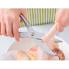 Tesoura Cozinha Trinchante Inox Profissional Frango Peixe Foto mini 2