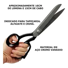 Tesoura Forjada Tapeceiro / Alfaiate / Crina 12pol - Corneta Foto mini 4