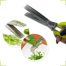 Tesoura Multi-corte 5 Lâminas Picar Legumes E Hortaliças Foto  mini 1