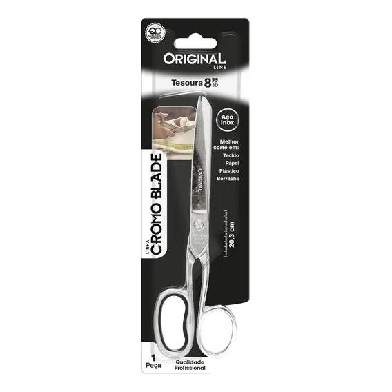 Tesoura Multiuso 8pol. 20,3cm Profissional Aço Inox Foto 1