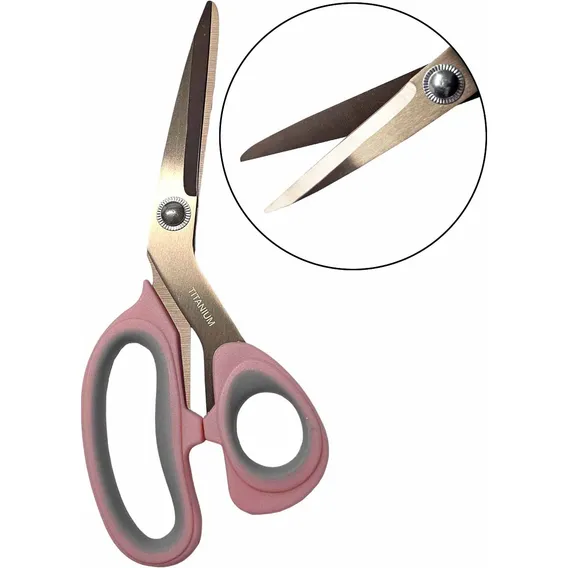 Tesoura Multiuso Lamina Titanio Cabo Emborrachado 21cm Pro Foto 1