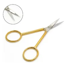 Tesoura Para Bordado Ponta Fina 10,5cm Banhada A Ouro - Prem Foto mini 2