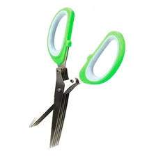 Tesoura Para Cortar Picar Ervas E Temperos 5 Lâminas Cozinha Foto mini  2