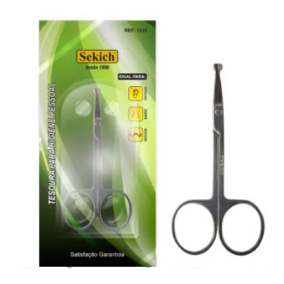 Tesoura Para Higiene Pessoal, Nariz, Ouvido, Bigode - Sekich Foto 1