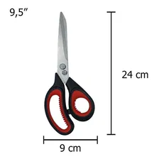 Tesoura Para Tecido Profissional Costura Inox Cabo Plástico Foto mini 4