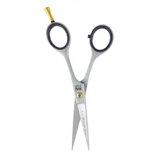 Tesoura Profissionais Fio Laser 6 Cabeleireiro Barbeiro Rai Cor Inox Foto mini 4
