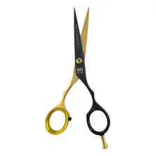 Tesoura Profissional Rai 5.5 Fio Laser Cabeleireiro Cor Dourada Com Preto Foto mini 1